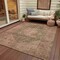 Homeroots 5' X 8' Brown And Beige Medallion Washable Indoor Outdoor Area Rug 616449 - alternate 2