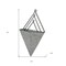 Homeroots Set of Three Gray Metal Wall Hanger, 3PK 487931 - alternate 3