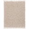Homeroots 60" X 50" Beige Woven Cotton Geometric Throw Blanket with Fringe 516551 - alternate 3