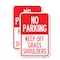 Signmission No Parking Keep Off Grass Shoulders, 12'' X 18'' 2 Signs, Heavy Gauge Aluminum, 2PK A-1218-2PACK-23712 - alternate 1