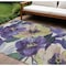 Homeroots 9' X 12' Purple And Lavender Floral Washable Indoor Outdoor Area Rug 611088 - alternate 1