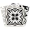 Homeroots 8" X 8" Black White and Gray Bella Peel and Stick Tiles 399964 - alternate 1