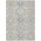 Homeroots 5' X 8' Gray Ivory And Gold Damask Washable Indoor Outdoor Area Rug 599419 - alternate 2
