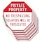 Signmission Private Property No Trespassing Vio, 4 inch X 4 inch, Vinyl Decal, 5PK OC-D-5PACK-4-171 - alternate 1