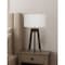 Homeroots 32" Brown Metal Tripod Table Lamp With Off White Drum Shade 524779 - alternate 2