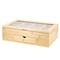Megachef 13 x 8 Inch Bamboo Tea Box Organizer with Acrylic Top Window 750122160M - alternate 2