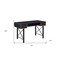 Homeroots 47" Black Computer Desk With Two Drawers 491440 - alternate 3