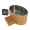 Kplunge 62in 2-Person 0-Jet Cedar Cold PlungeIce BathTub/HotTub 3/4 HP Powerful Chiller and Heater, Natural CP-C6242CDR08HP - alternate 1