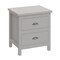 Homeroots 16" Gray Two Drawer Solid Wood Nightstand 518914 - alternate 2