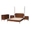 Baxton Studio Hoffman Scalloped Bedroom Set, Walnut Brown, Queen 272-14820-14820-14821-14823-ZORO - alternate 2