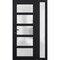 Vdomdoors Front Exterior Prehung FiberGlass Door Frosted Glass / Manux 8002 Matte Black / Sidelight Exterior MANUX8002EXD-BLK-W36+12 x H80-RH - alternate 2