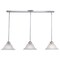 Vaxcel Da Vinci 3L Brushed Nickel Linear Chandelier Island Pendant Light Fixture PD5027BN - alternate 1