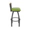Holland Bar Stool Co Revelle 25in Swivel Counter Stool with Pewter Finish, Medium Back and Canter Kiwi Green Seat 881 - alternate 3