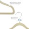 Elama Home 50 Piece Kids Non-Slip Velvet Cloths Hangers with Notched Shoulders in Cream 750124337M - alternate 3