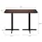 Flash Furniture 48" x 30" Tabletop, Seamless Surface Technology, Dark Brown, 22" x 30" Black Table Height X-Bases ST-REC3048-WBR-T2230-GG - alternate 3