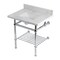 Kingston Brass 30-Inch Carrara Marble Console Sink with Brass Legs and Shelf, 8-Inch, 3-Hole KVPB3030MBSQB1 - alternate 1
