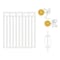 Nuvo Iron 45-in W x 46-in H Glossy Wht Benitoite Gate 48-in W Opening Self Close Hardware W/Dbl Side Handle IBG04546GW - alternate 2