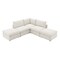 Homeroots 93" Beige Fabric Modular Sleeper Sofa With Ottoman 568276 - alternate 3