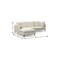 Homeroots 102" Cream Fabric Sofa With Black Legs 641046 - alternate 3