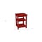 Homeroots 28" Red Solid Wood Nightstand 548324 - alternate 2