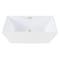 Kingston Brass 59" Acrylic Rectangular Double Ended Freestanding Tub with Drain, Glossy White/Polished Brass VTSQ593223C412 - alternate 1
