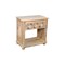 Homeroots 28" Natural Solid Wood Carved Geometric One Drawer Nightstand 555399 - alternate 3