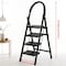 Wrightmaster 3.7 ft. Steel Step Ladder, 8 ft. Reach with Tool Rack and Sponge Armrest, 300 lb. Capacity ZoroBLACK-4 - alternate 2
