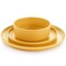 Gibson Home Canyon Crest 12 Piece Round Melamine Dinnerware Set in Yellow 135733.12 - alternate 2