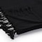 Homeroots 50" x 60" Black Woven Cotton Throw Blanket with Fringe 516563 - alternate 3