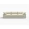 Homeroots Khaki Linen Blend Modular Rectangular Three Piece Sectional 714575 - alternate 1