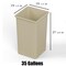 Regal Altair 35 Gallon Square Beige Plastic Trash Can, Heavy Duty Resin Construction ZR-TC-100-SQ35BG - alternate 2