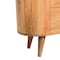 Homeroots 26in Oak Solid Wood Oval Accent Cabinet With Three Drawers 654262 - alternate 2
