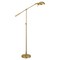 Homeroots 61" Brass Adjustable Swing Arm Floor Lamp With Gold Cone Shade 523596 - alternate 2
