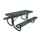 Mytcoat 8ft Rectangular Portable Outdoor Table, Green, Seats 8, Expanded Metal, Industry Standard Coating 804042 - alternate 1