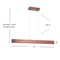 Jonathan Y Draper 40" Dimmable Adjustable Integrated LED Metal Linear Pendant, Anodized Bronze JYL7019A - alternate 2