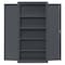 Sandusky Lee Shelving Storage Cabinet, 72 in H, 36 in W, 18 in D, Swing, Keyed, Dark Gray, 4 Shelves, 0 Drawers CA41361872-02 - alternate 3