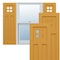 Ekena Millwork True Fit PVC San Antonio Mission Style Fixed Mount Shutters, Turmeric, 12W x 30H, PR TFP001ST12X030TU - alternate 1