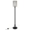 Homeroots 68" Black Torchiere Floor Lamp With Clear Transparent Glass Drum Shade 523369 - alternate 2