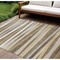 Homeroots 10' X 14' Brown Beige And Gray Striped Washable Indoor Outdoor Area Rug 597318 - alternate 1