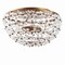 Jonathan Y Isabelle 15.5" 2-Light Modern Glam Metal Dome LED Flush Mount w/Crystal Flower Accents, Antique Gold/ JYL9043A - alternate 2