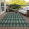 Homeroots 3' X 5' Olive Green And Charcoal Geometric Washable Indoor Outdoor Area Rug 577073 - alternate 2