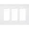 Lutron Designer Wall Plates, Number of Gangs: 3 Satin Finish, Snow SC-3-SW - alternate 1
