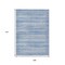 Homeroots 9' X 12' Sky Blue And Ivory Striped Washable Indoor Outdoor Area Rug 631519 - alternate 3