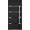Vdomdoors Steel Door Deux 1105 Black Enamel Stainless Inserts Entry Door Painted W36xH80 Left hand Inswing DEUX1105EXD-BLK-W36 x H80-LH-I - alternate 2