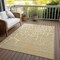 Homeroots 9' X 12' Gold And Beige Abstract Washable Indoor Outdoor Area Rug 601126 - alternate 2