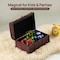 Vintiquewise Decorative Vintage Wood Treasure box - Wooden Trunk Chest with Handle QI003004.SO - alternate 2
