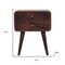 Homeroots 22" Chestnut Solid Wood Two Drawer Nightstand 651523 - alternate 3