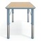 Flash Furniture Plastic Adjustable Height Classroom Activity Table-Natural/Dusty BL, 47.25x23.5 YU-YCY-060-RECT-TBL-DSTYBL-GG - alternate 3