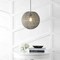 Jonathan Y Luna 15.75" 1-Light Bohemian Modern Woven Rattan/Iron LED Pendant, Grey/Black JYL6503D - alternate 2