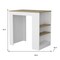 Homeroots 36in Oak and White Wood Kitchen Island With Storage 526160 - alternate 2